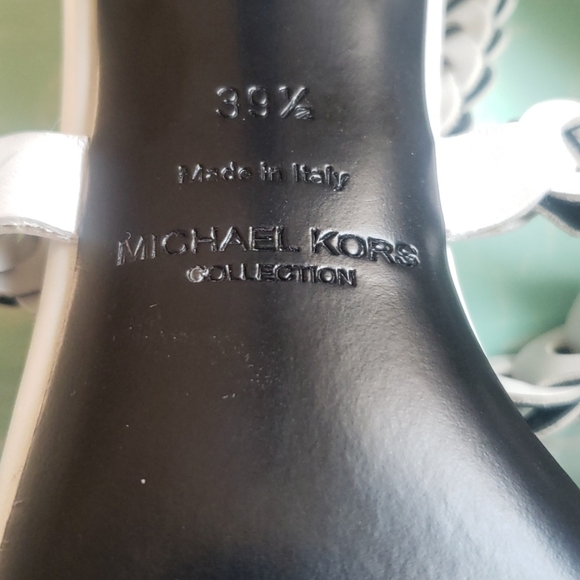 Michael Kors White Crisscross Heels - Picture 2 of 5